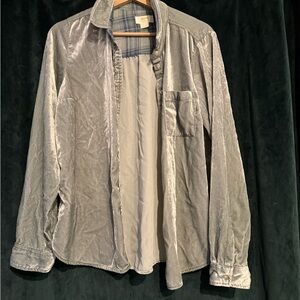 Maeve Velvet Button Up